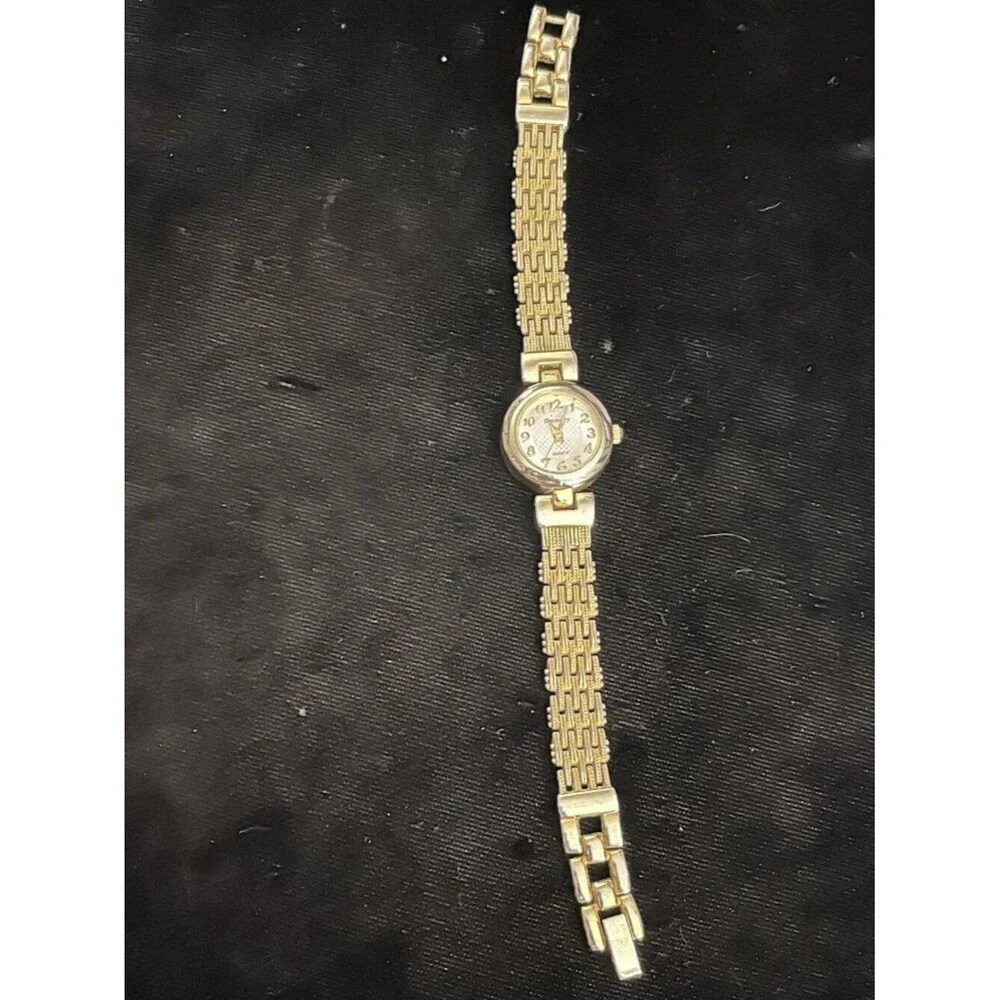 Gramercy Gold Link Bracelet Watch New Battery Japan Movt 90s